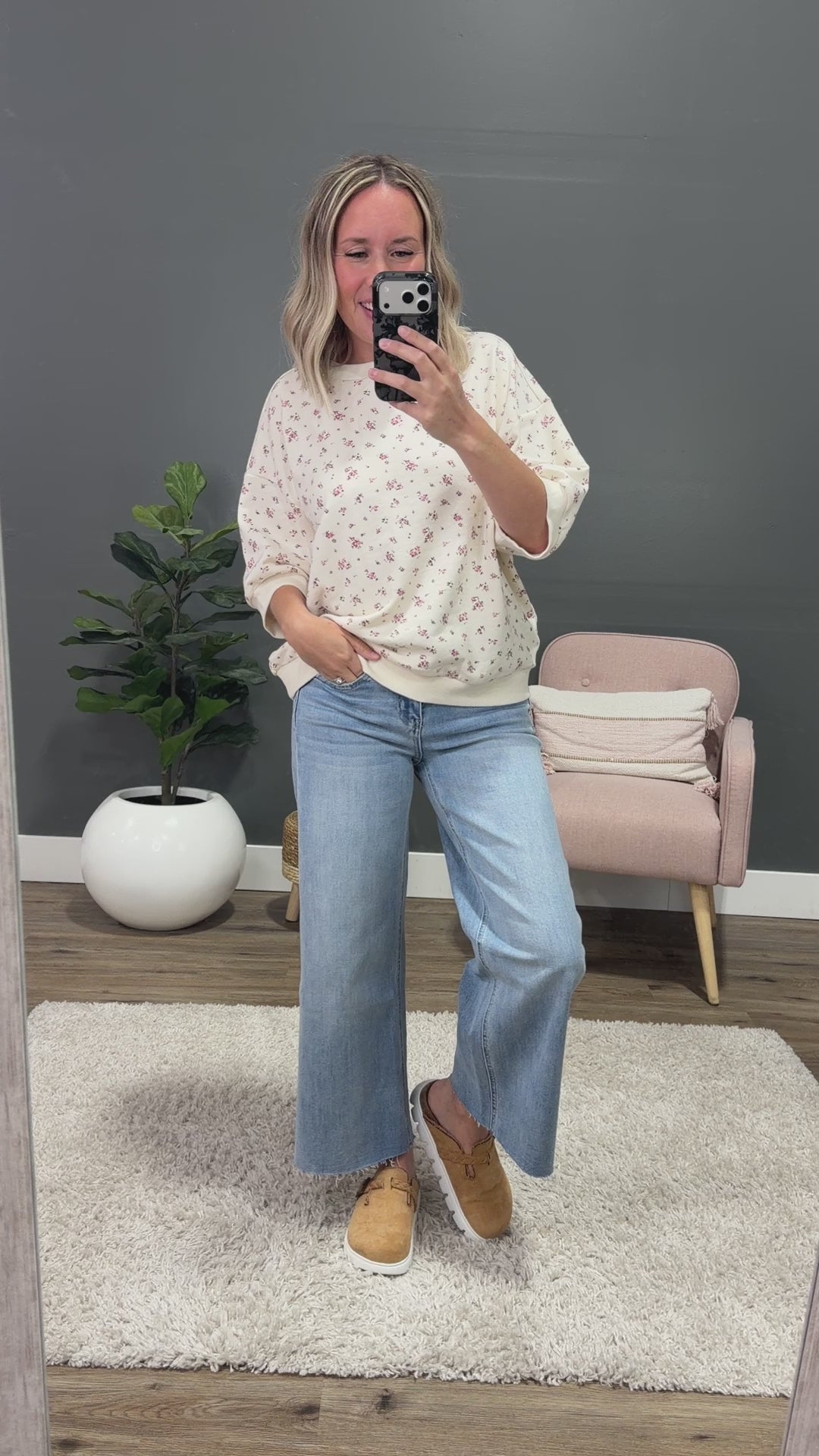 NEW! Tessa Floral Knit Top - Ivory Multi