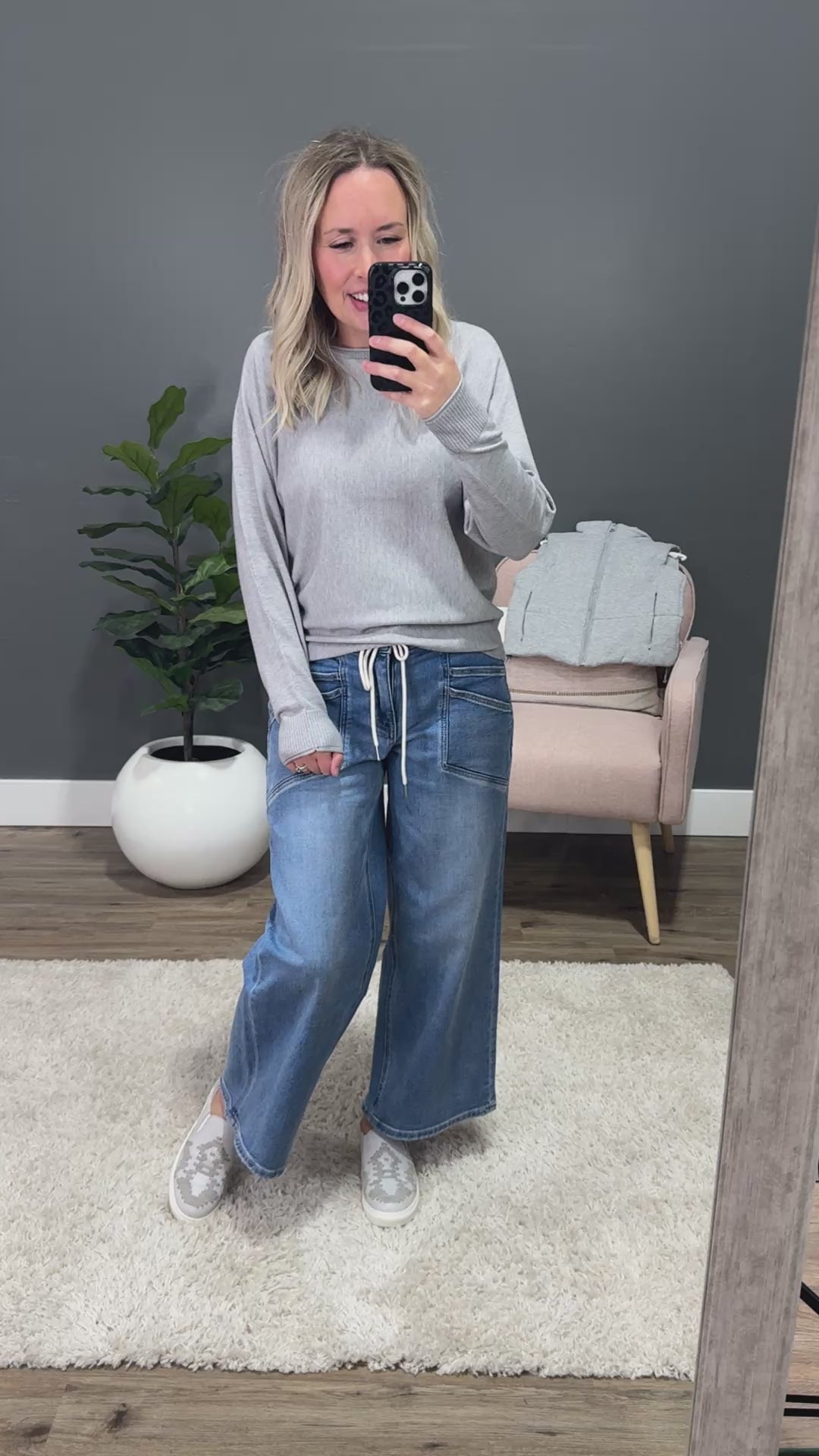 Marley Dolman Sleeve Lightweight Sweater - Heather Gray Staccato