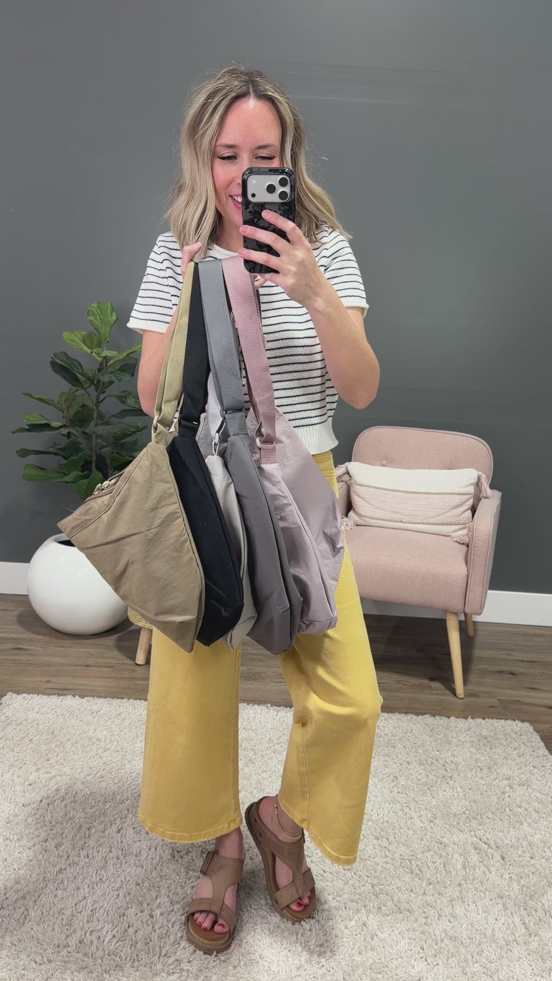 NEW! Nylon Crescent Bag - 5 Options Jasmine Trading