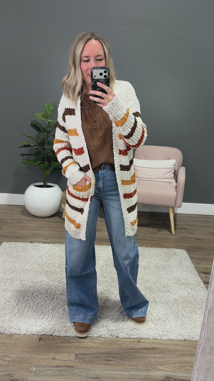 NEW! Fall Striped Cardigan Michelle Mae
