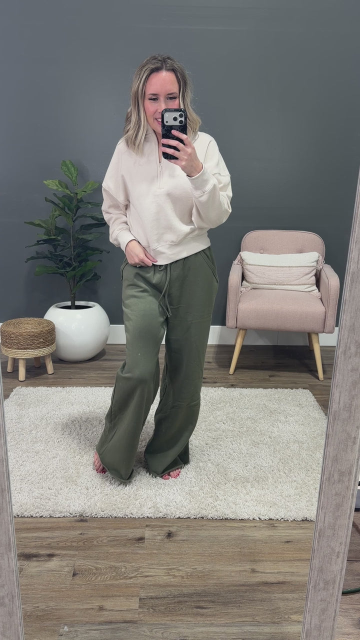 Dakota Half Zip Pullover - Beige Reflex