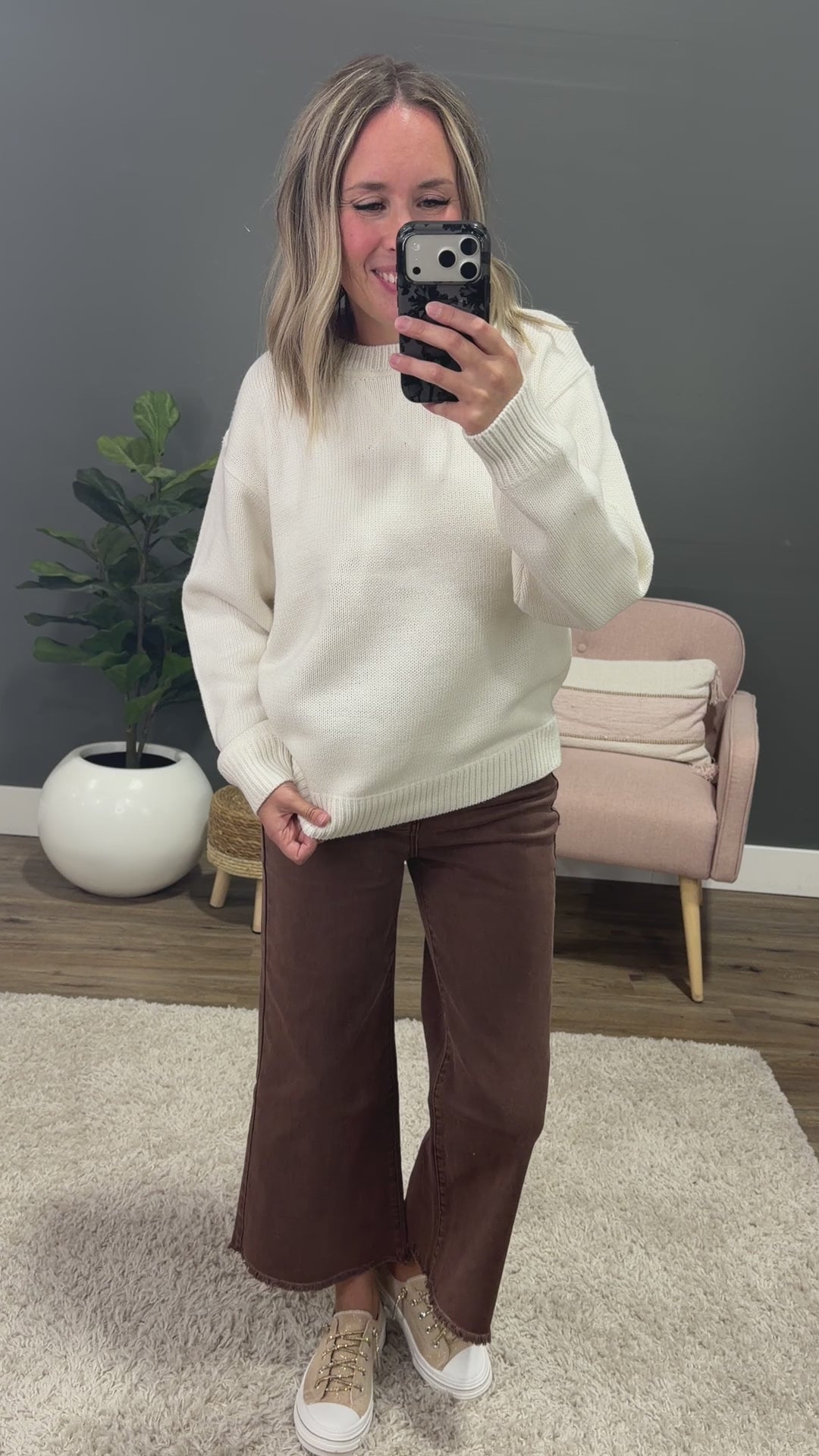 NEW! Cambree Classic Sweater - Whipped Cream