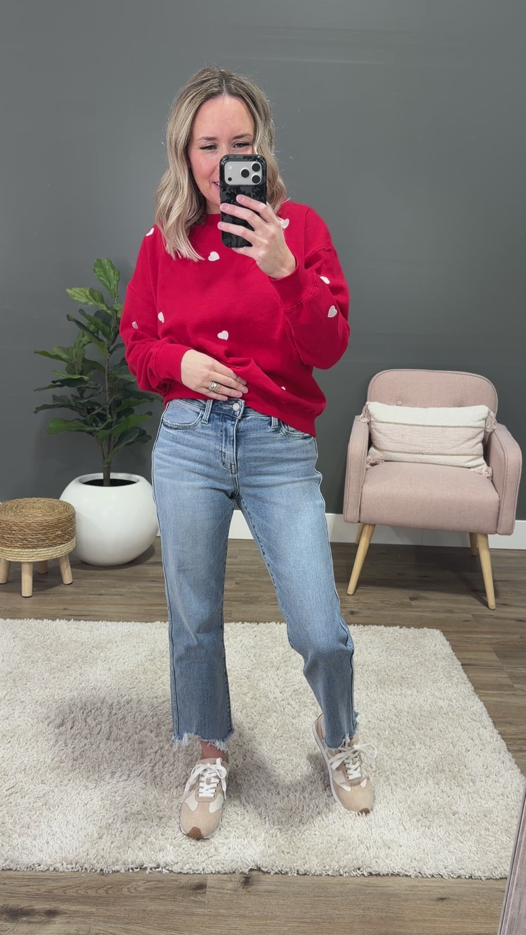 NEW! Vervet Give It To Me Distressed Hem Straight Jeans Vervet