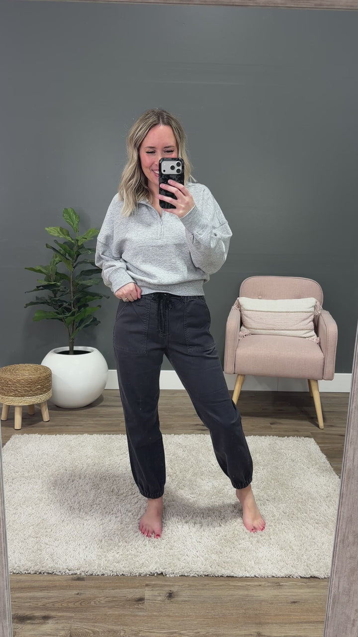 NEW! Mica Notice Me Jogger Jeans - Charcoal Gray Mica Denim