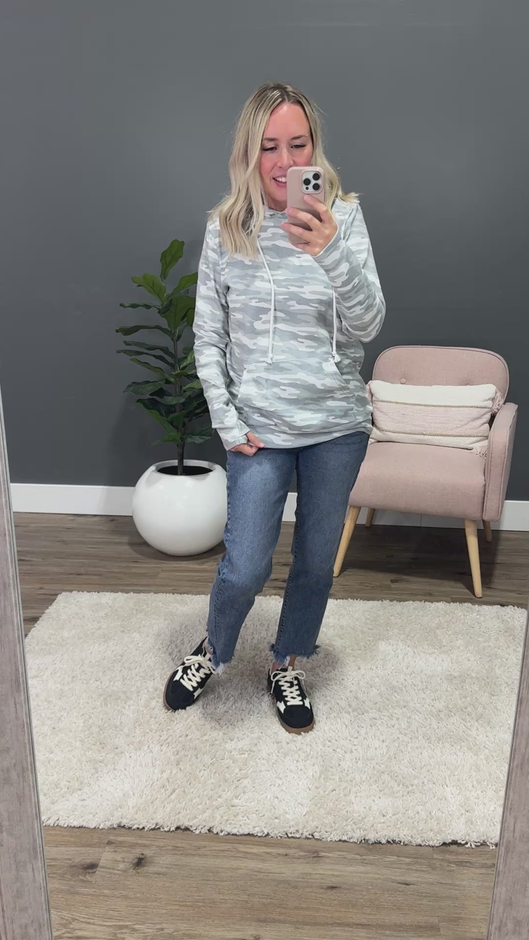 Hailey Pullover Hoodie - Camo Michelle Mae