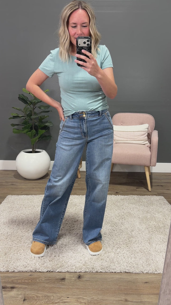 NEW! Judy Blue Joey Trouser Column Jeans - Short, Regular and Long