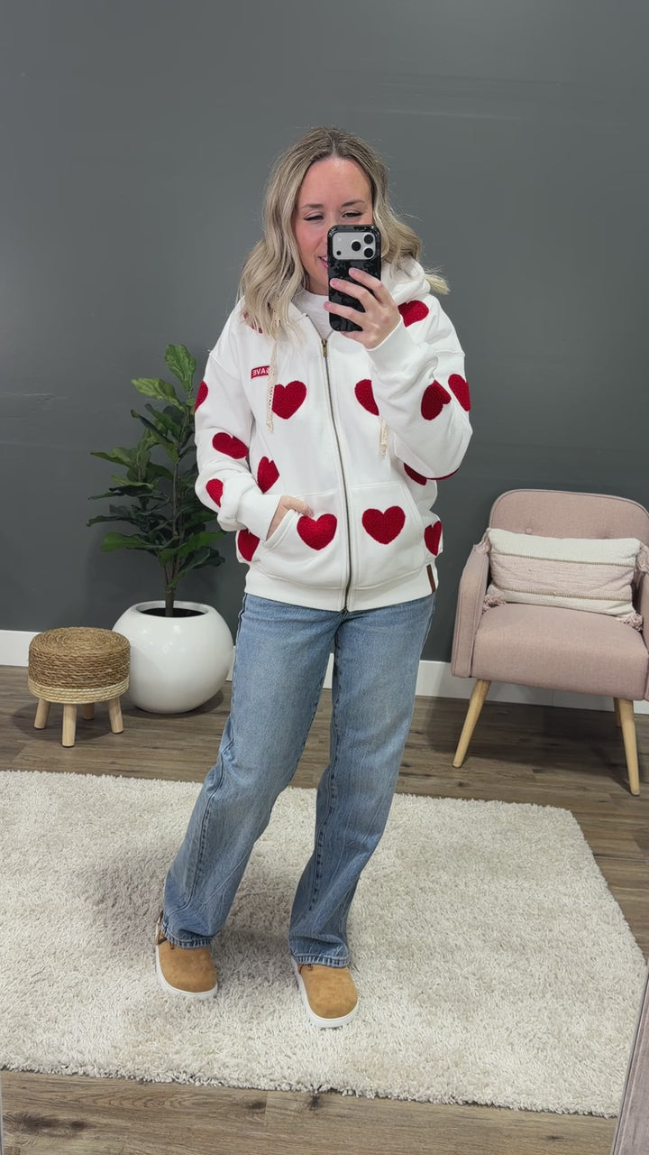 NEW! Ampersand Ave Comfort Zone FullZip Hoodie - Pulling Heartstrings Ampersand Ave