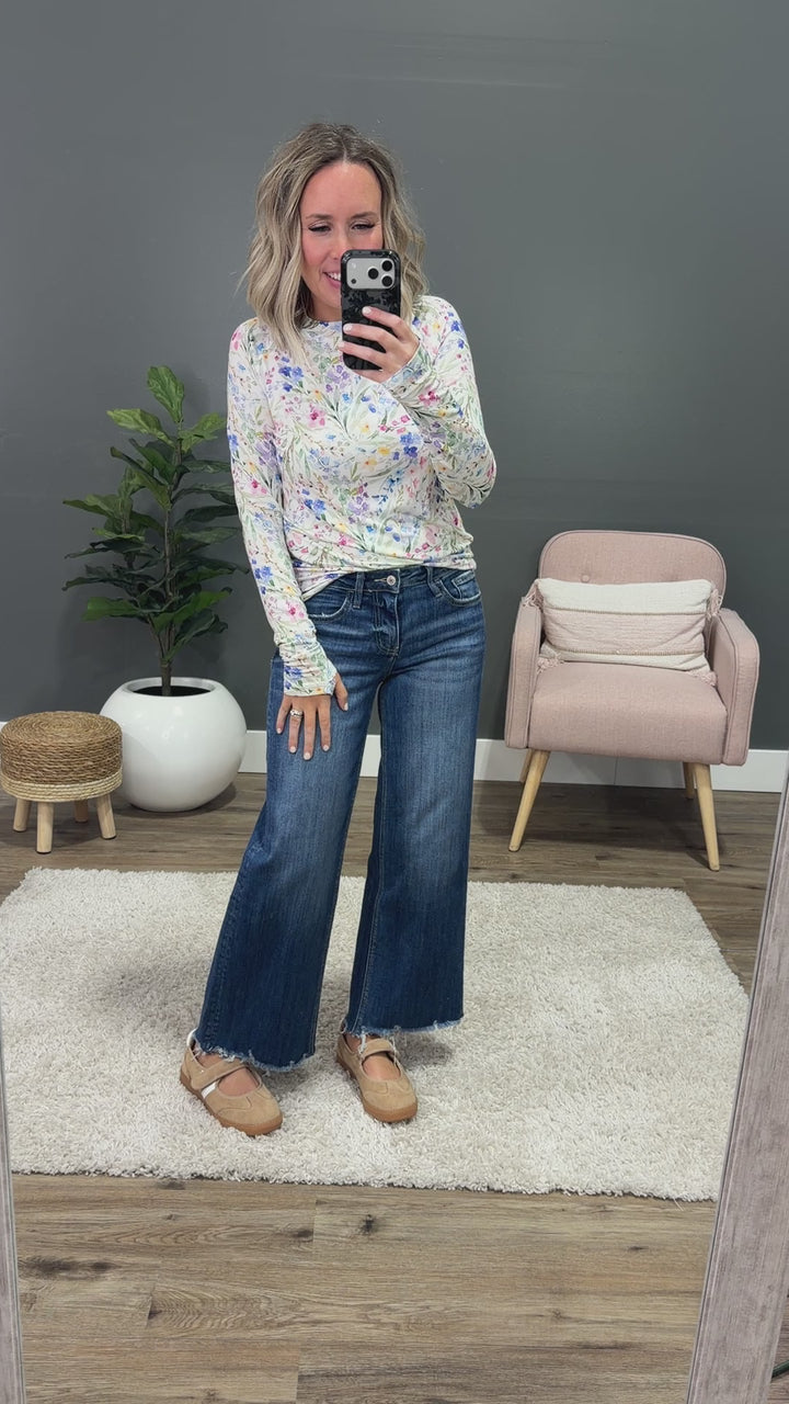 NEW! Blair Long Sleeve Top - Cottage Floral Michelle Mae
