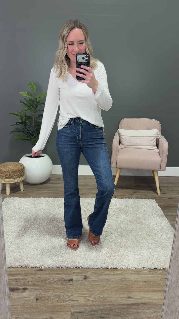 Judy Blue Greta Control Top Bootcut Jeans - Short, Regular and Long Judy Blue