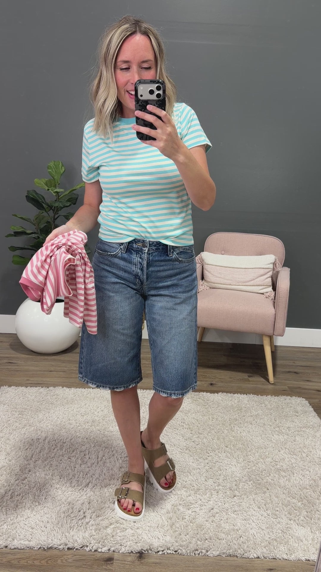 NEW! Julie Striped Knit Top - Sky Blue & Ivory