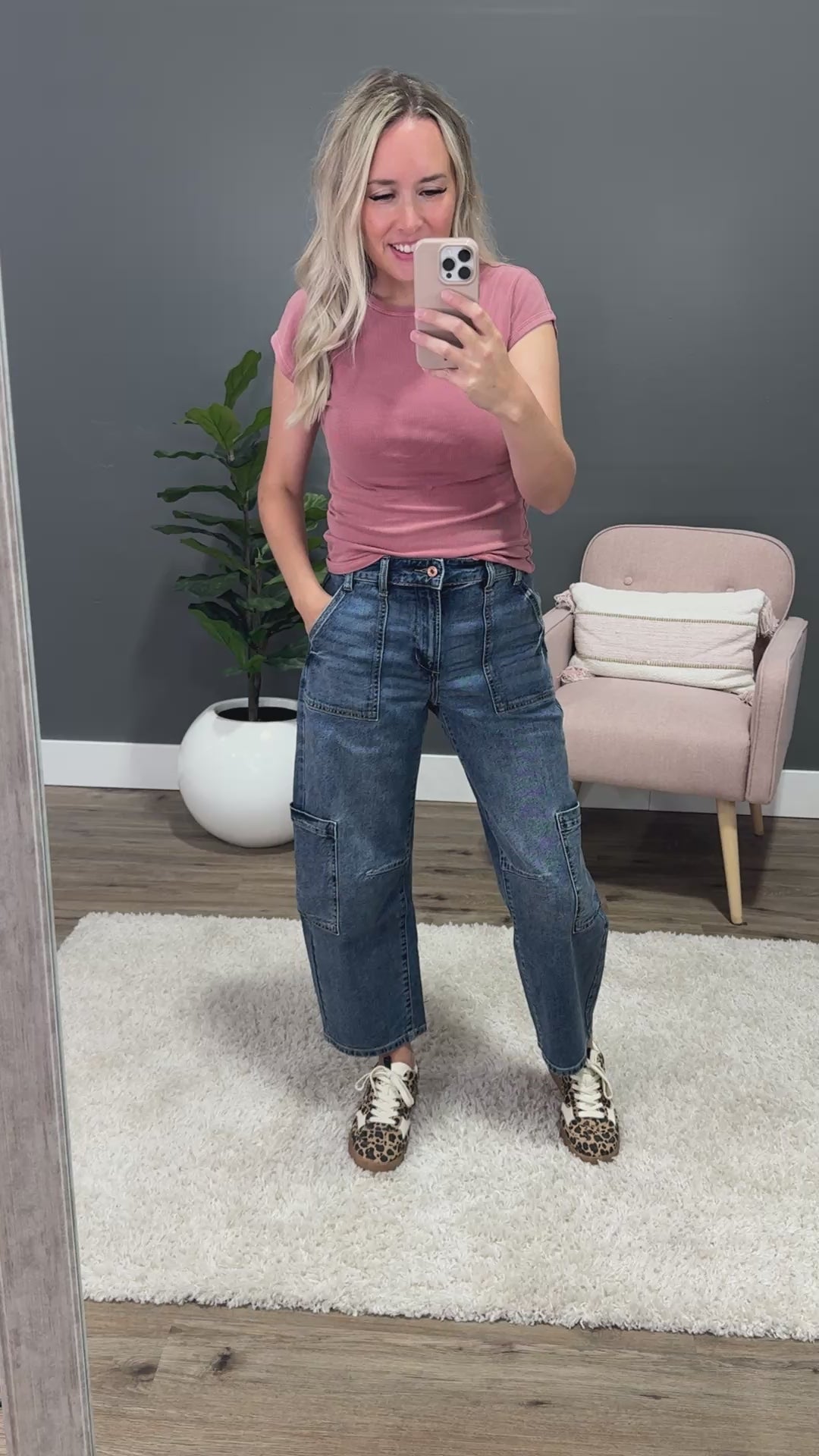 KanCan All I Know Cargo Barrel Jeans KanCan