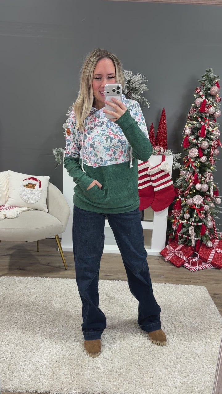 NEW! Hailey Pullover Hoodie - Winter Berry and Evergreen Michelle Mae