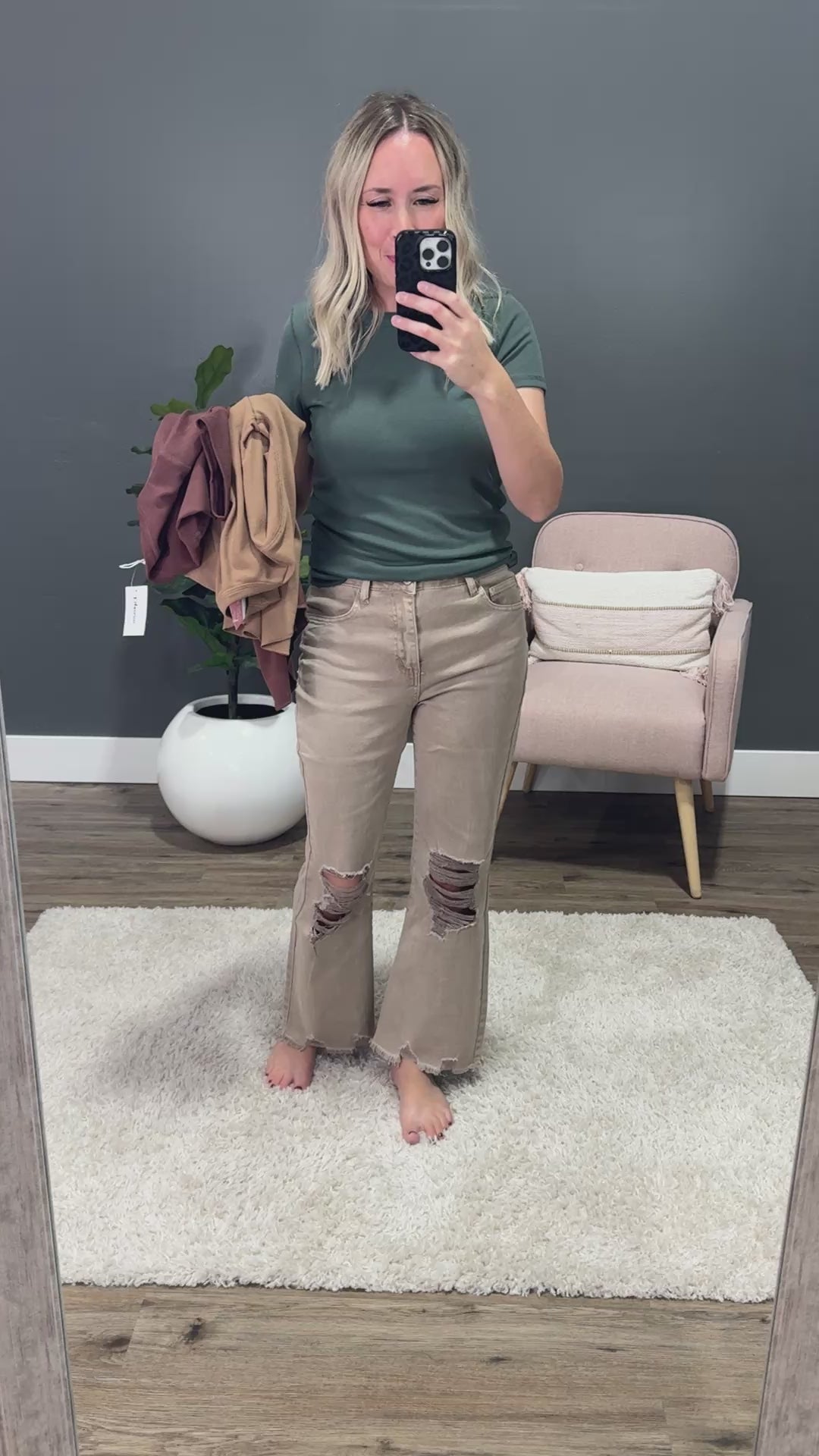 Brenley Ribbed Knit Top - Tea Green Wishlist