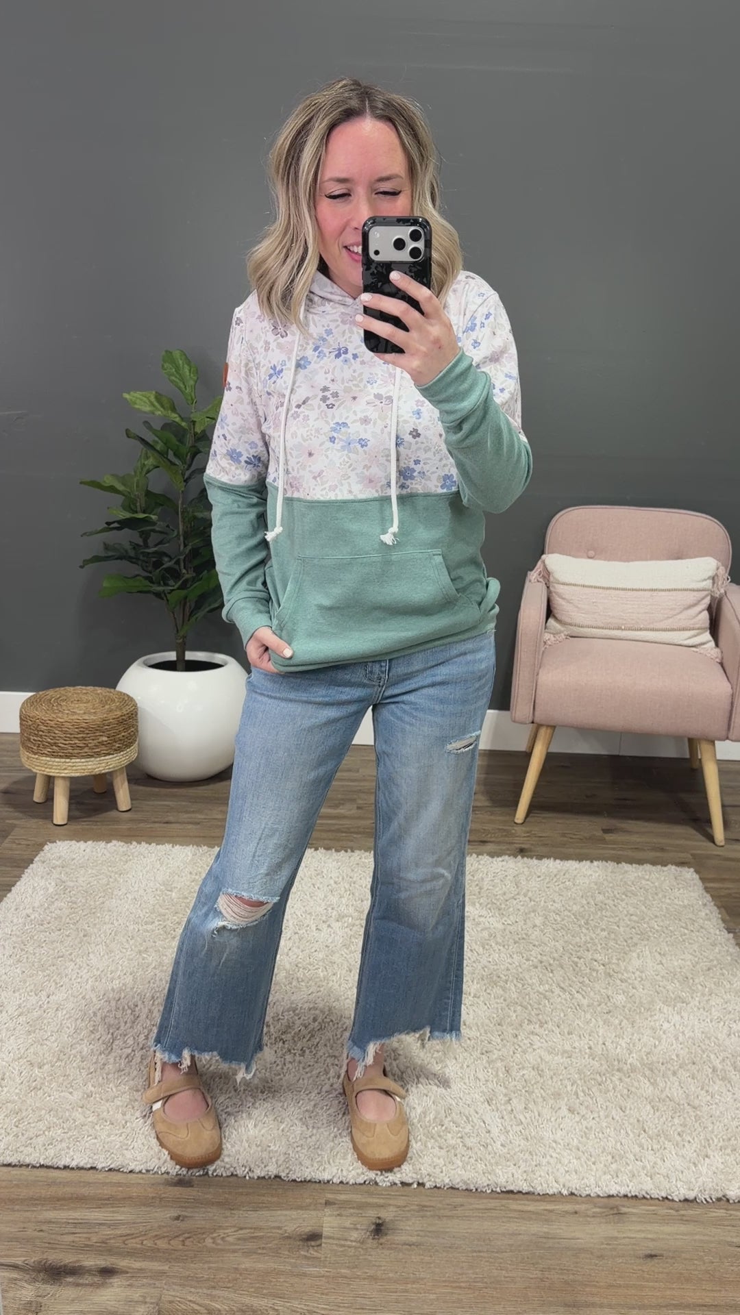 NEW! Hailey Pullover Hoodie - Spring Meadows and Sage Michelle Mae