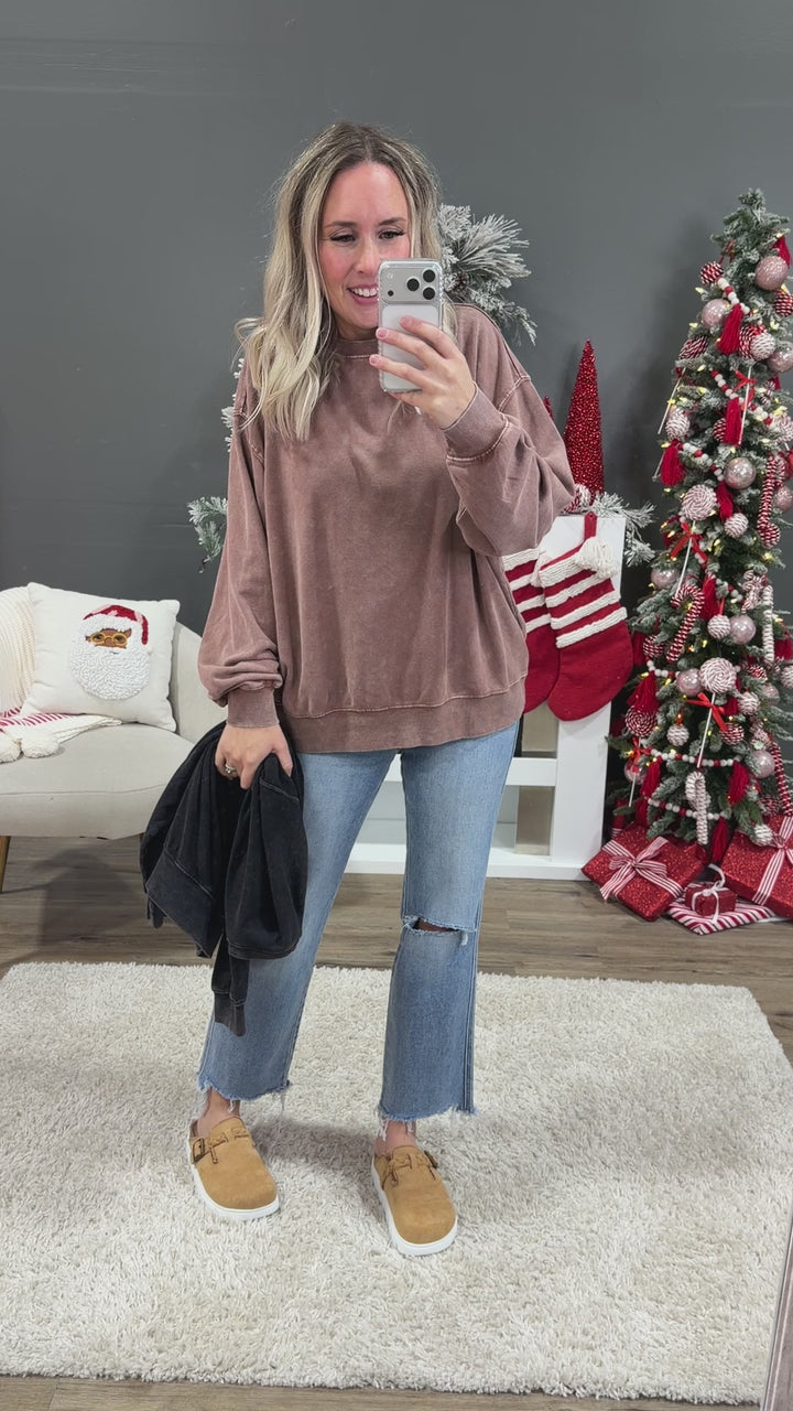 NEW! Never Better Sweatshirt - Chestnut