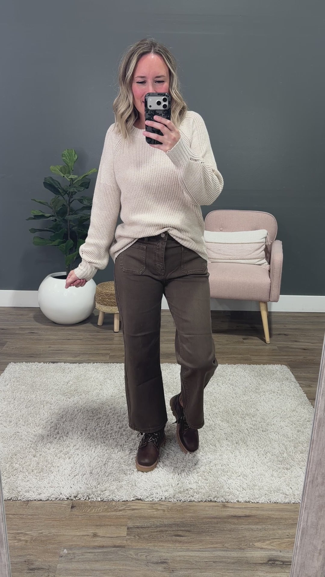 NEW! Alice Raglan Sweater - Almond