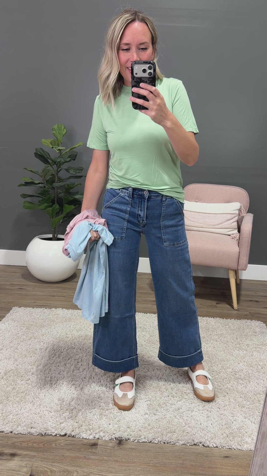 NEW! Blair Short Sleeve Top - Sky Blue