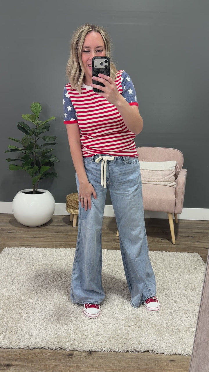 NEW! Ampersand Ave Lulu Tee - Old Glory Ampersand Ave
