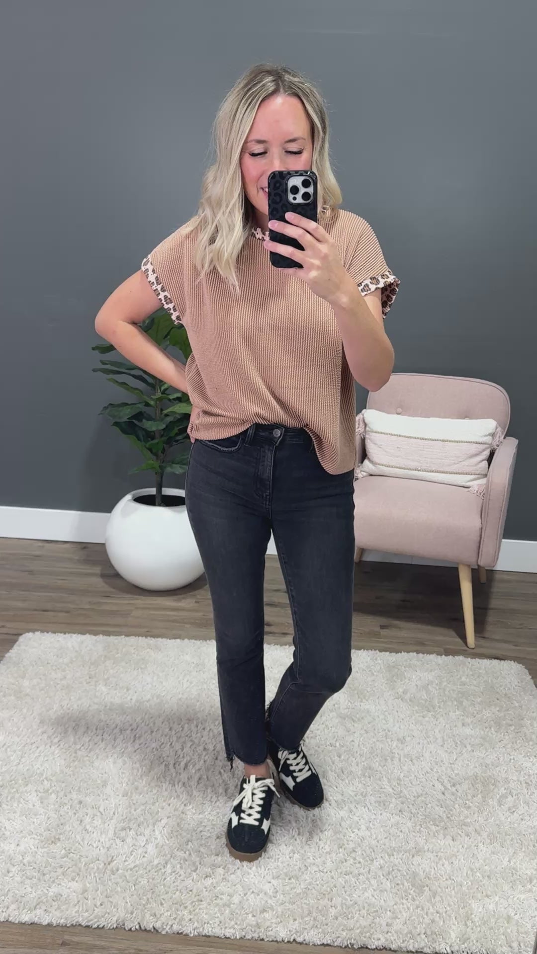 Vervet Think About It Fray Hem Crop Flare Jeans - Faded Black Vervet