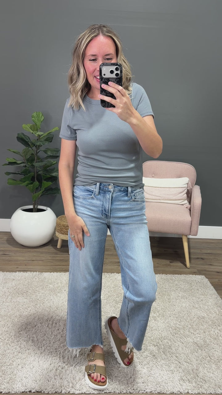 NEW! Brenley Ribbed Knit Top - Pebble