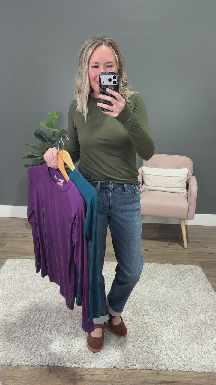 NEW! Blair Long Sleeve Top - Dark Olive