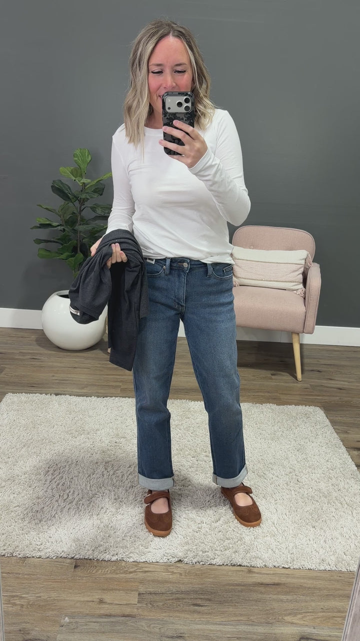 NEW! The Perfect Long Sleeve Top - White Zenana