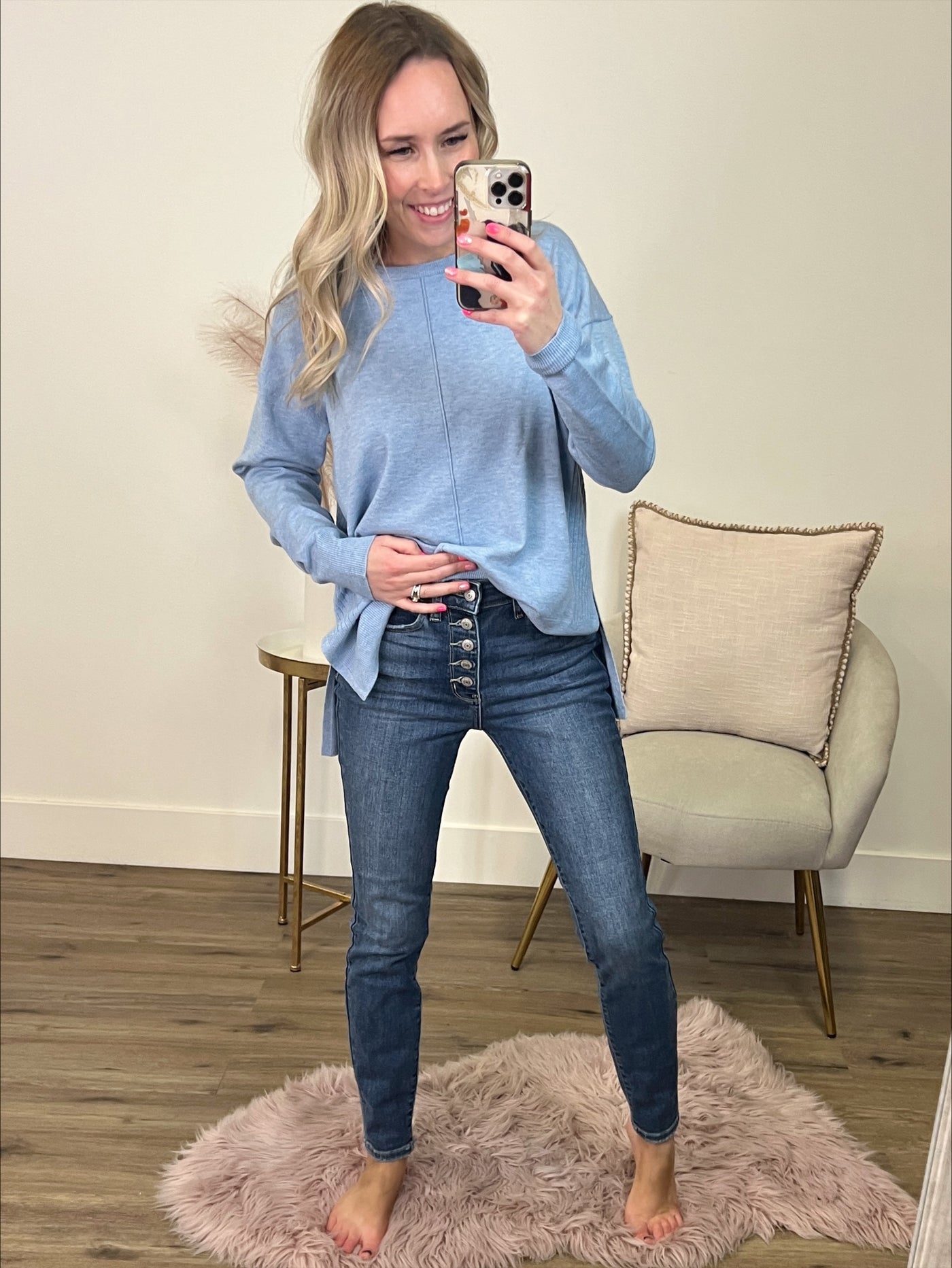 Judy Blue Sherrie Button Fly Skinny Jeans  Judy Blue   