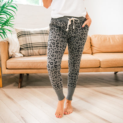 Ampersand Ave Joggers - Charcoal Leopard  Ampersand Ave   