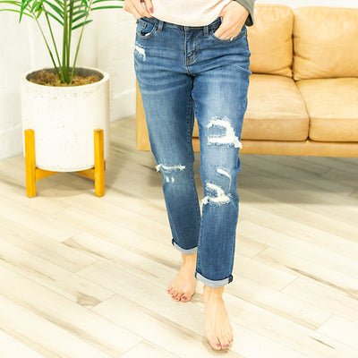 Judy Blue Thermal Patch Jeans FINAL SALE  Judy Blue   
